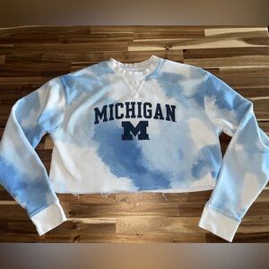Champion Michigan Cropped Crewneck Sweatshirt Size Medium